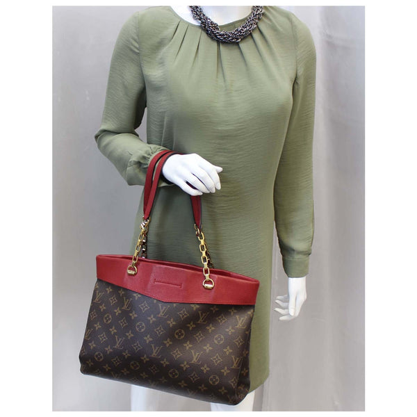 LOUIS VUITTON Pallas Chain Shopper Bag Monogram Canvas Cherry-US