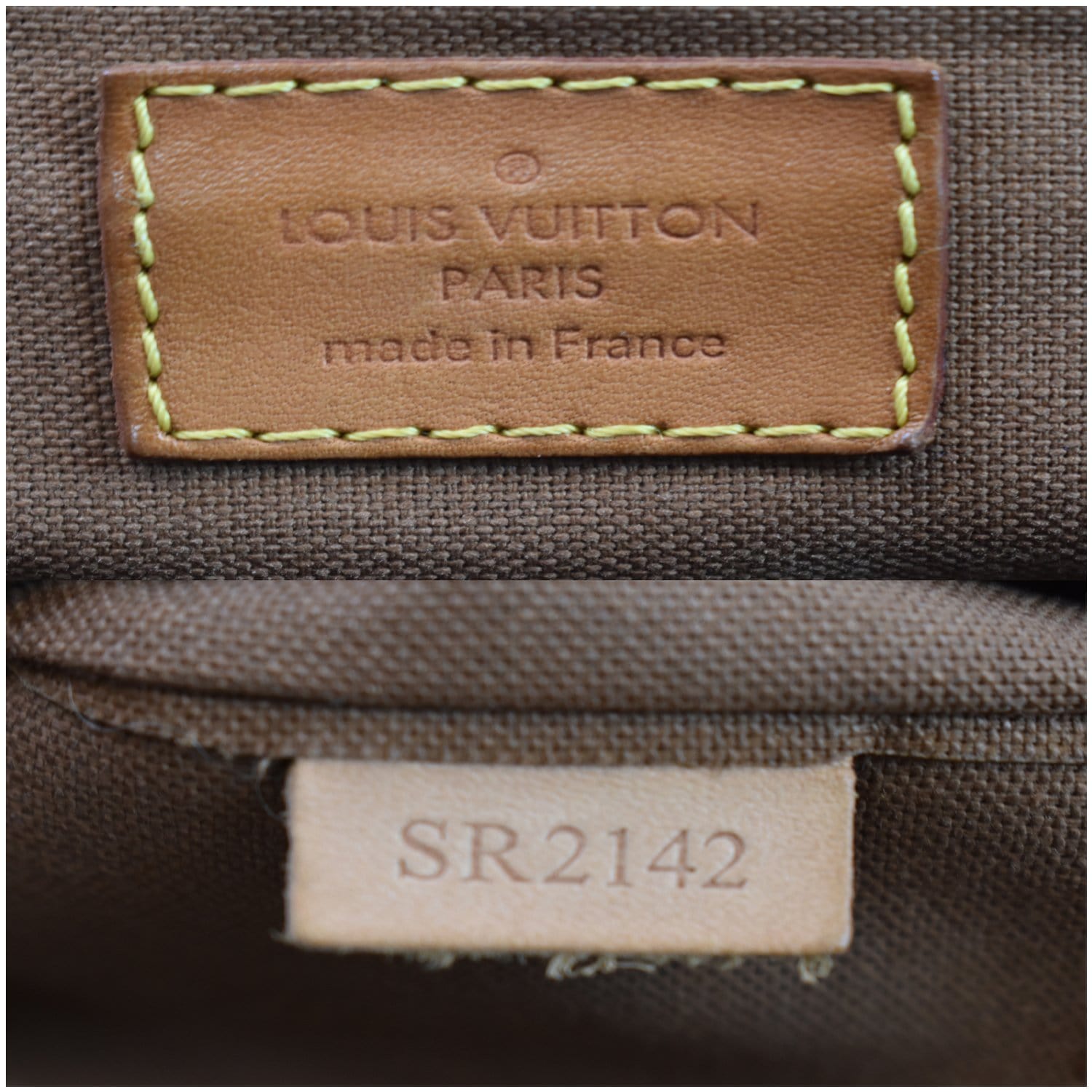 Louis Vuitton Brown Monogram Palermo PM Leather Cloth ref.943252