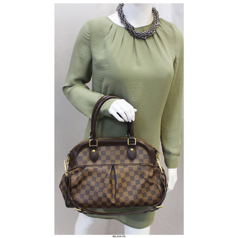 Louis Vuitton Damier PM Trevi Ebene Brown Shoulder Bag for women