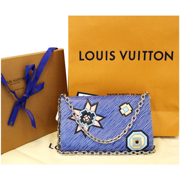 Louis Vuitton Twist Chain Denim Epi Azteque Exterior Bag