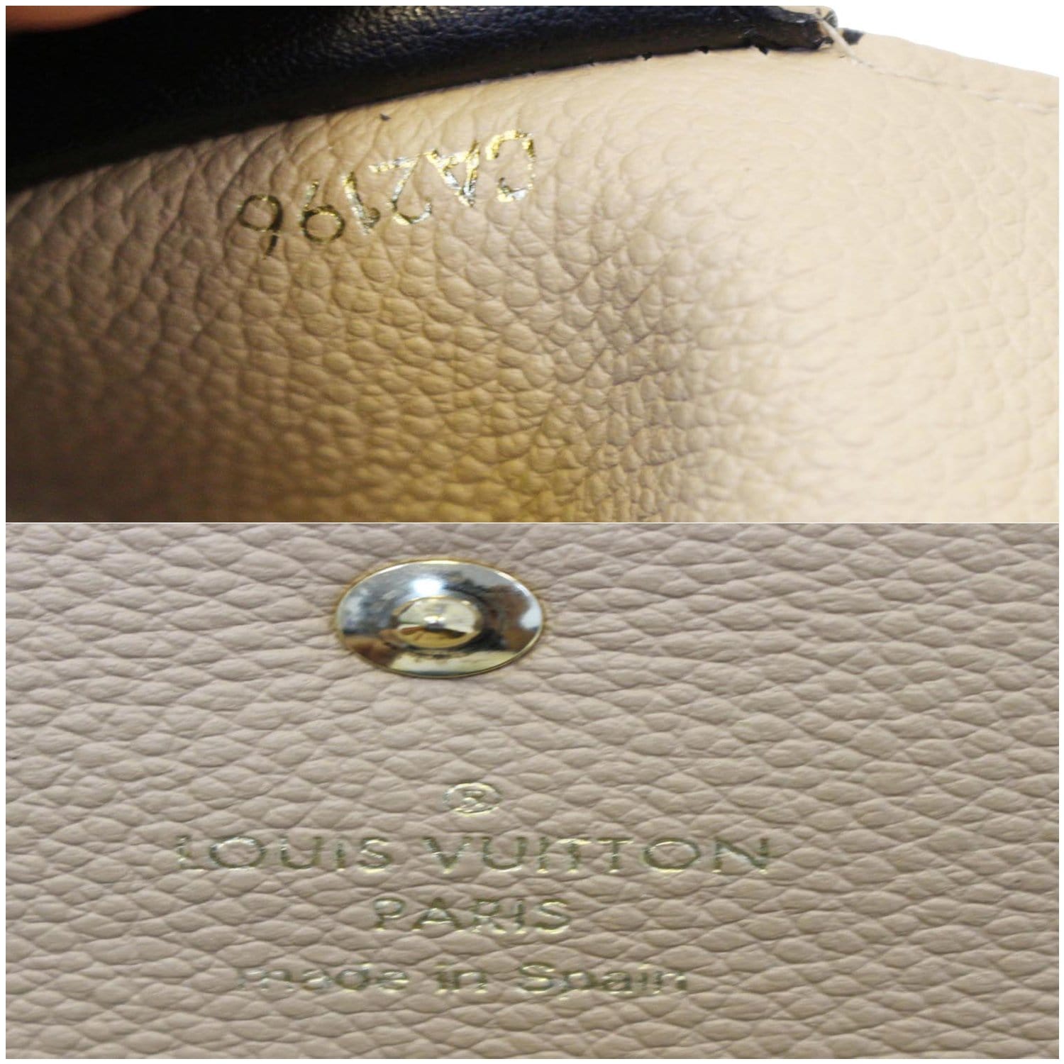 Louis Vuitton Clémence Wallet Black/Beige Monogram Empreinte