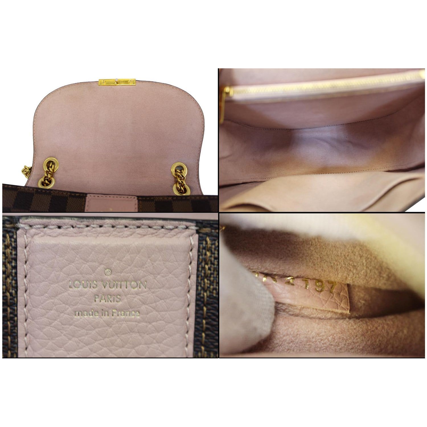 Louis Vuitton Wight Damier Ebene Crossbody Bag Magnolia