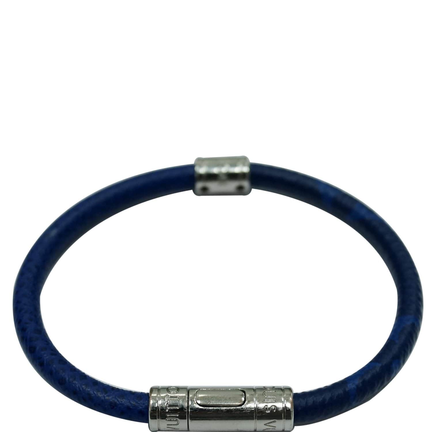 Louis Vuitton Split Leather Bracelet Cobalt/Navy Blue