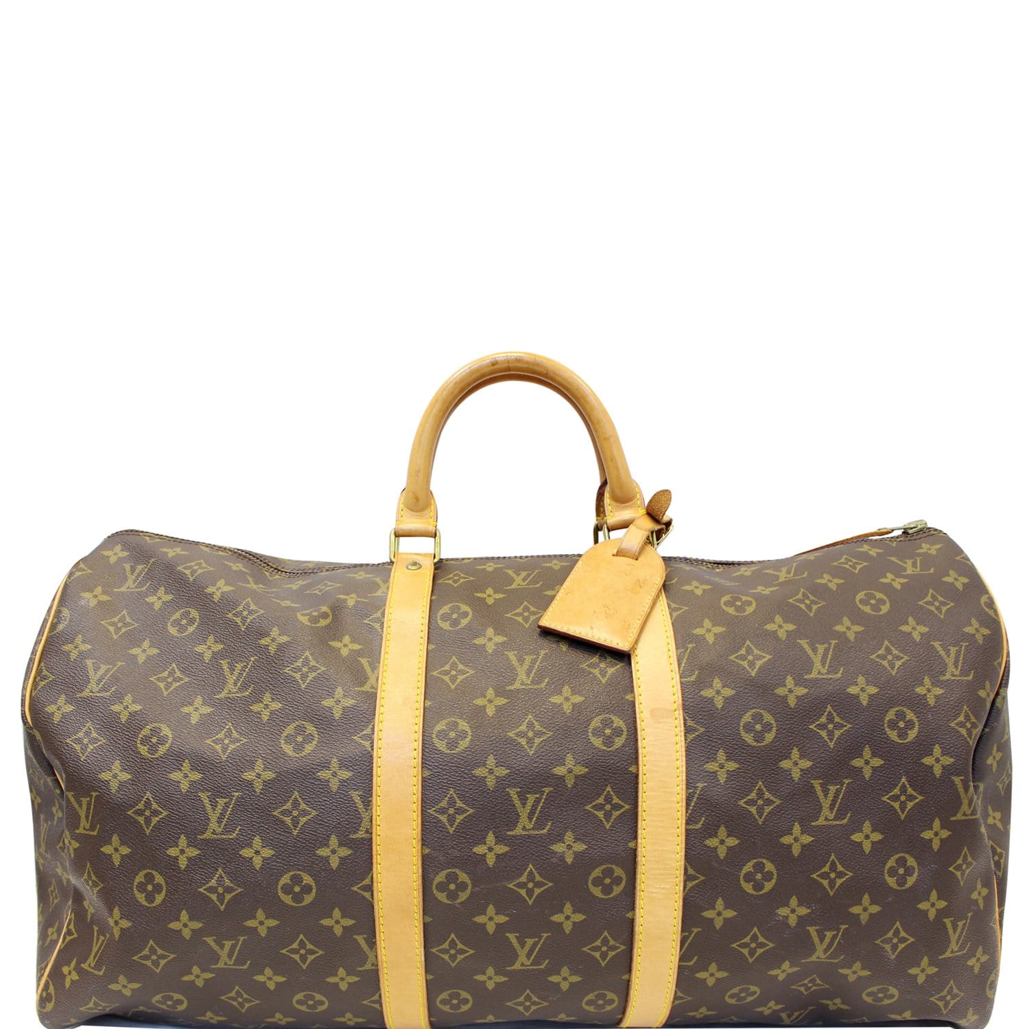 Brown pre-owned Louis Vuitton vintage 1998 monogram keepall Bandouliere 50 travel  bag