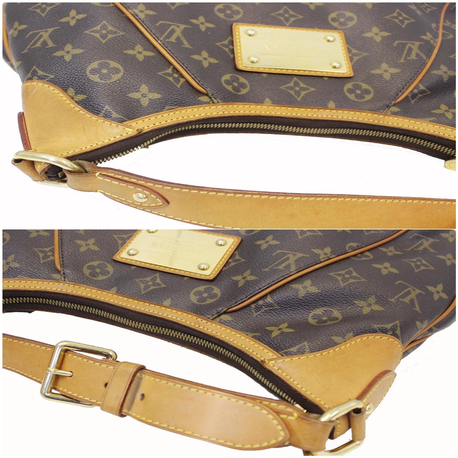 Louis Vuitton M56383 Monogram Thames GM Canvas Brown Shoulder Bag With  Invoice