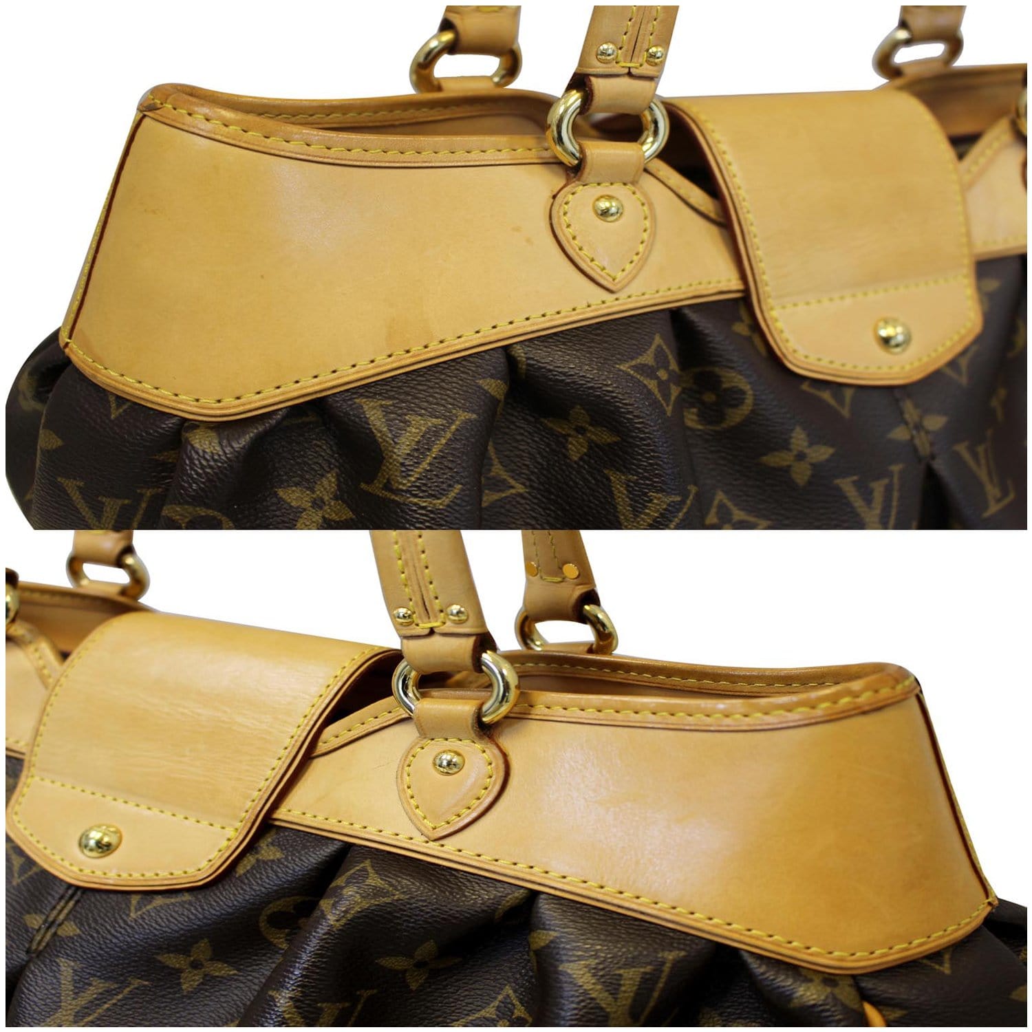 LOUIS VUITTON LV Boetie MM Shoulder Bag Monogram Leather Brown M45714  95YB797