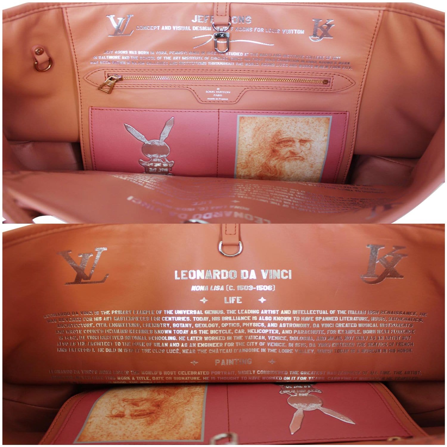 Louis Vuitton Chain Bag Limited Edition with designer Jeff Coons - Da Vinci