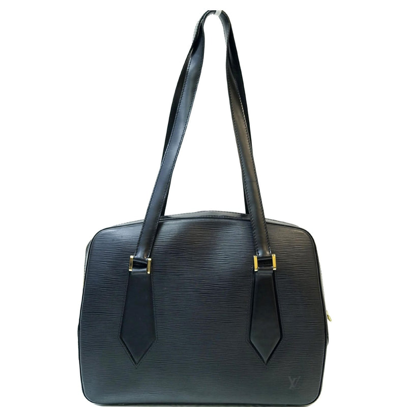 Louis Vuitton Black Epi Leather Voltaire Shoulder Bag.  Luxury, Lot  #56278