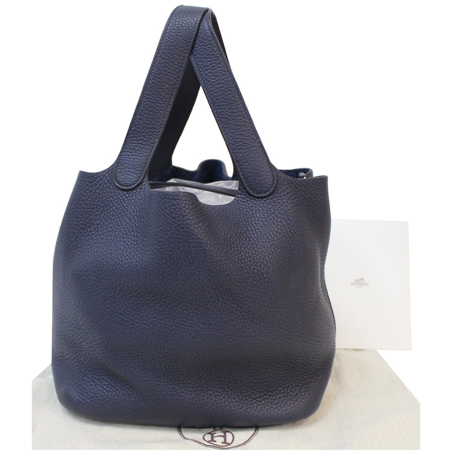 Hermes Picotin Lock 22 Bag Tressage Bleu Encre / Brique / Noir
