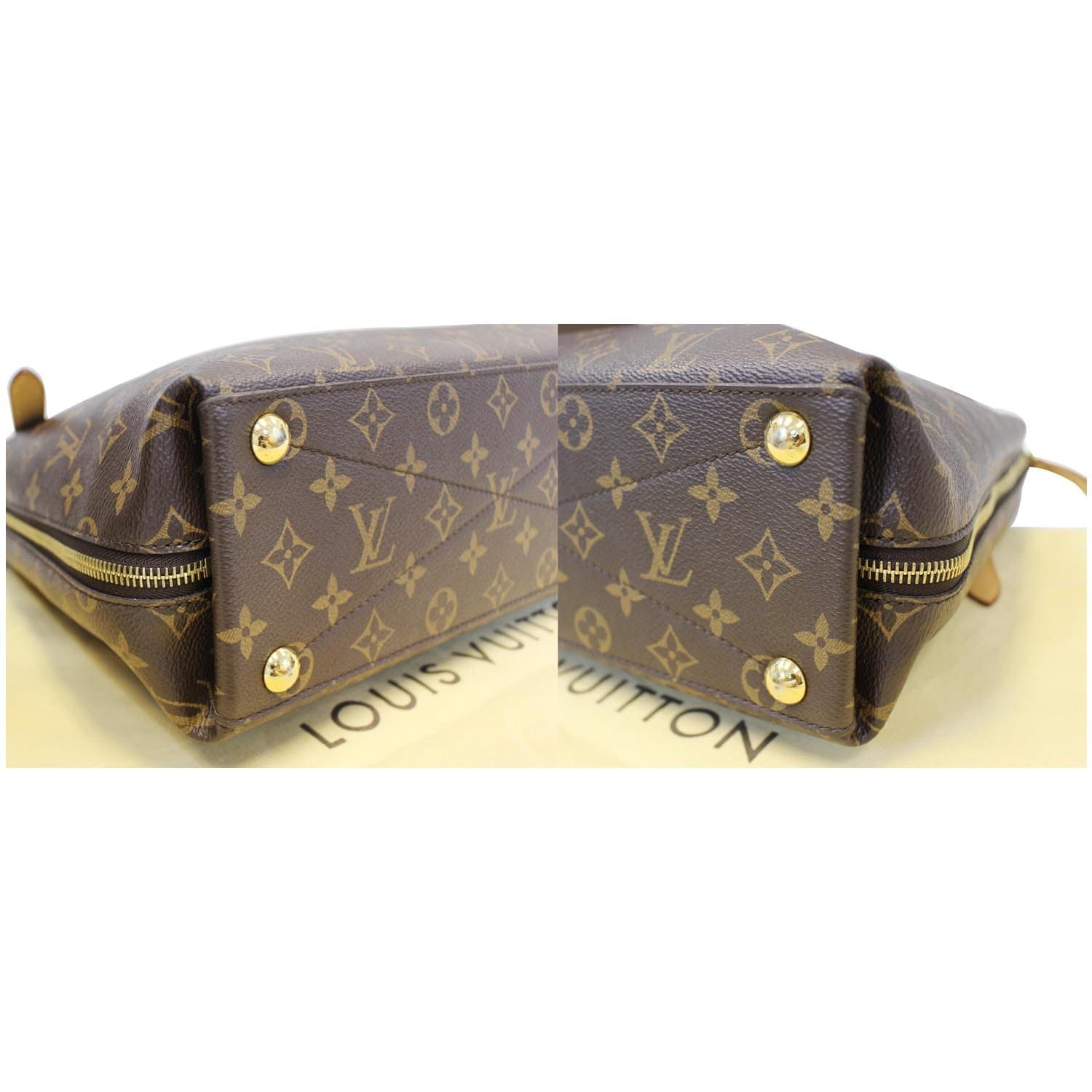Voltaire cloth handbag Louis Vuitton Brown in Cloth - 30199183