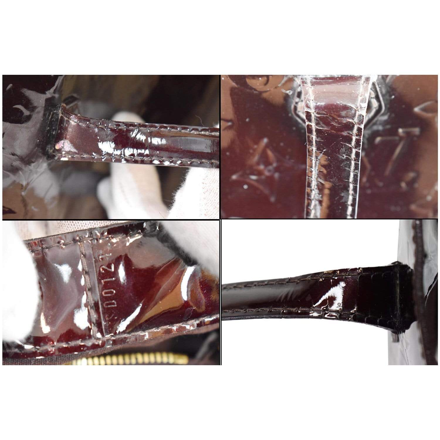 Wilshire patent leather bag Louis Vuitton Burgundy in Patent