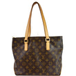 LOUIS VUITTON Cabas Piano Monogram Canvas Tote Bag Brown