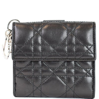 Christian Dior Cannage Lady Dior Charm Leather Wallet