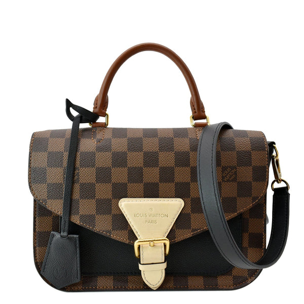 LOUIS VUITTON Beaumarchais Damier Ebene Shoulder Bag Brown