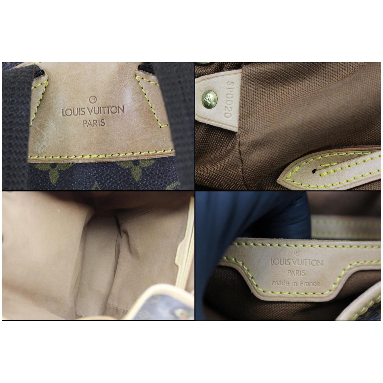Authentic Louis Vuitton Monogram Montsouris GM Backpack #17347