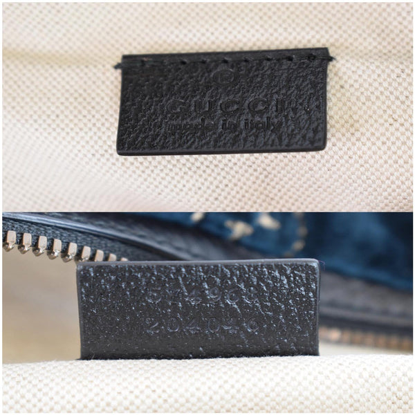 GUCCI GG Monogram Velvet Belt Bumbag Dark Blue 574968