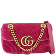 GUCCI GG Marmont Velvet Mini Shoulder Crossbody Bag Pink 446744