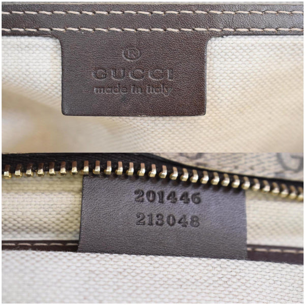 GUCCI GG Supreme Canvas Messenger Shoulder Bag Beige 201446