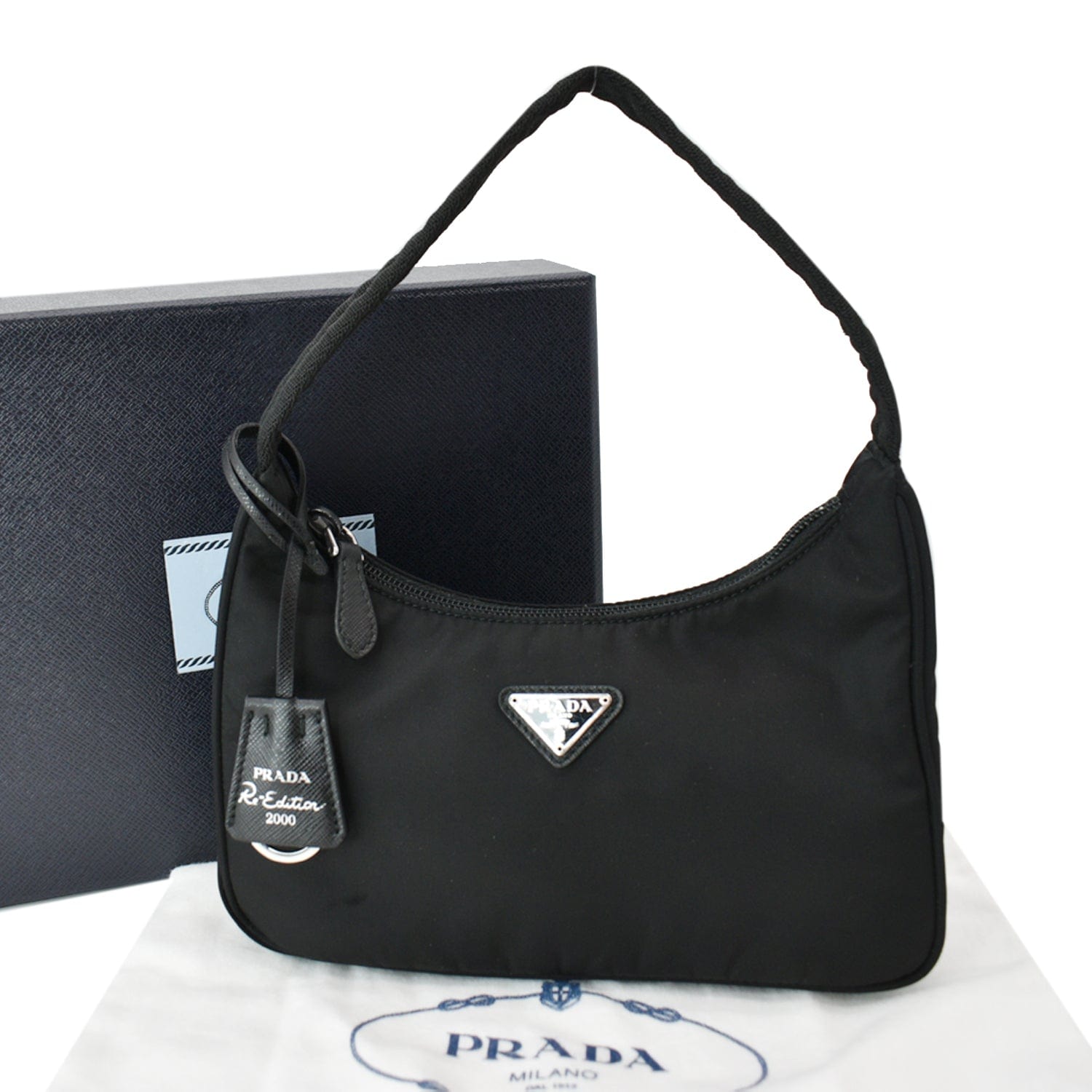 Prada Tessuto Nylon Mini Re-Edition 2000 Shoulder Bag Black
