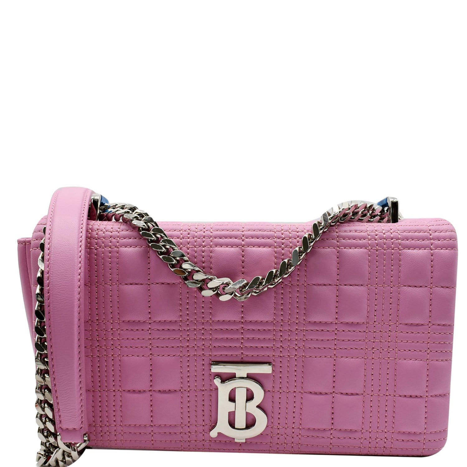 Burberry Pink Leather Mini Lola Shoulder Bag