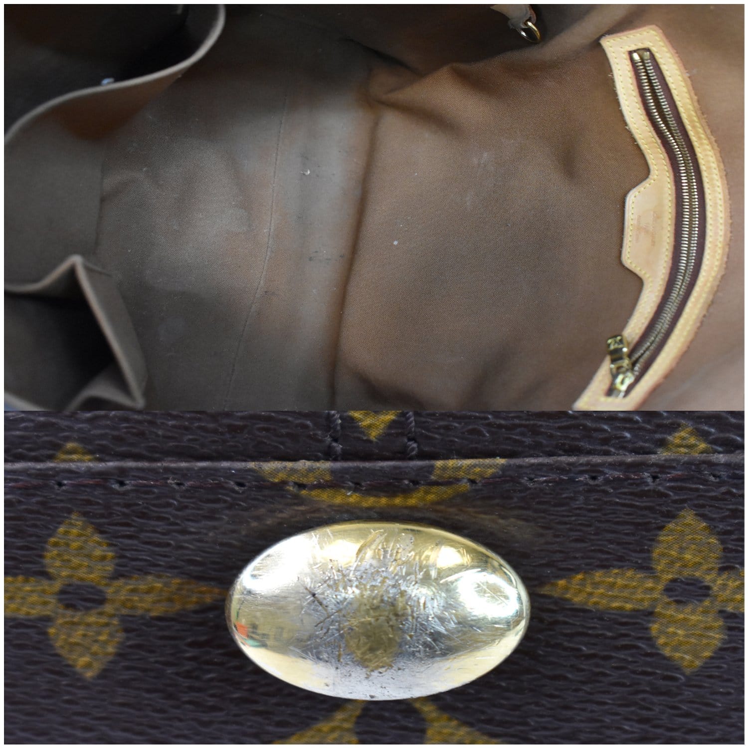 Abbesses Louis Vuitton satchel Dark brown Cloth ref.201464 - Joli Closet