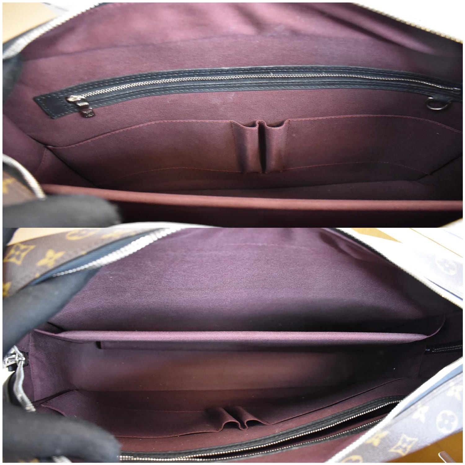 Porte documents voyage cloth satchel Louis Vuitton Brown in Cloth - 30145257