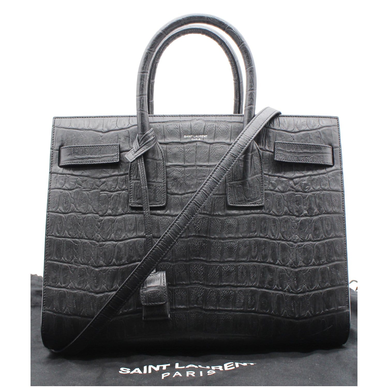 Sac De Jour Leather Tote Bag in Black - Saint Laurent