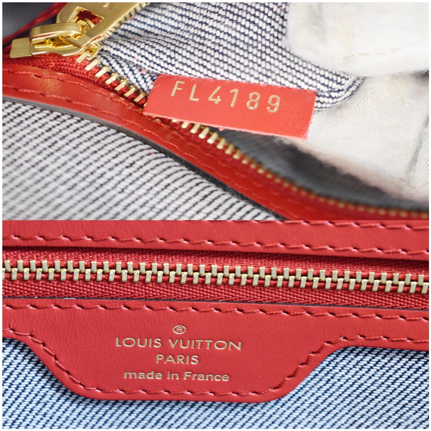 Louis Vuitton, Bags, Louis Vuitton Onthego Gm Autres Toiles Monogram Denim  Shoulder Bag Bluered