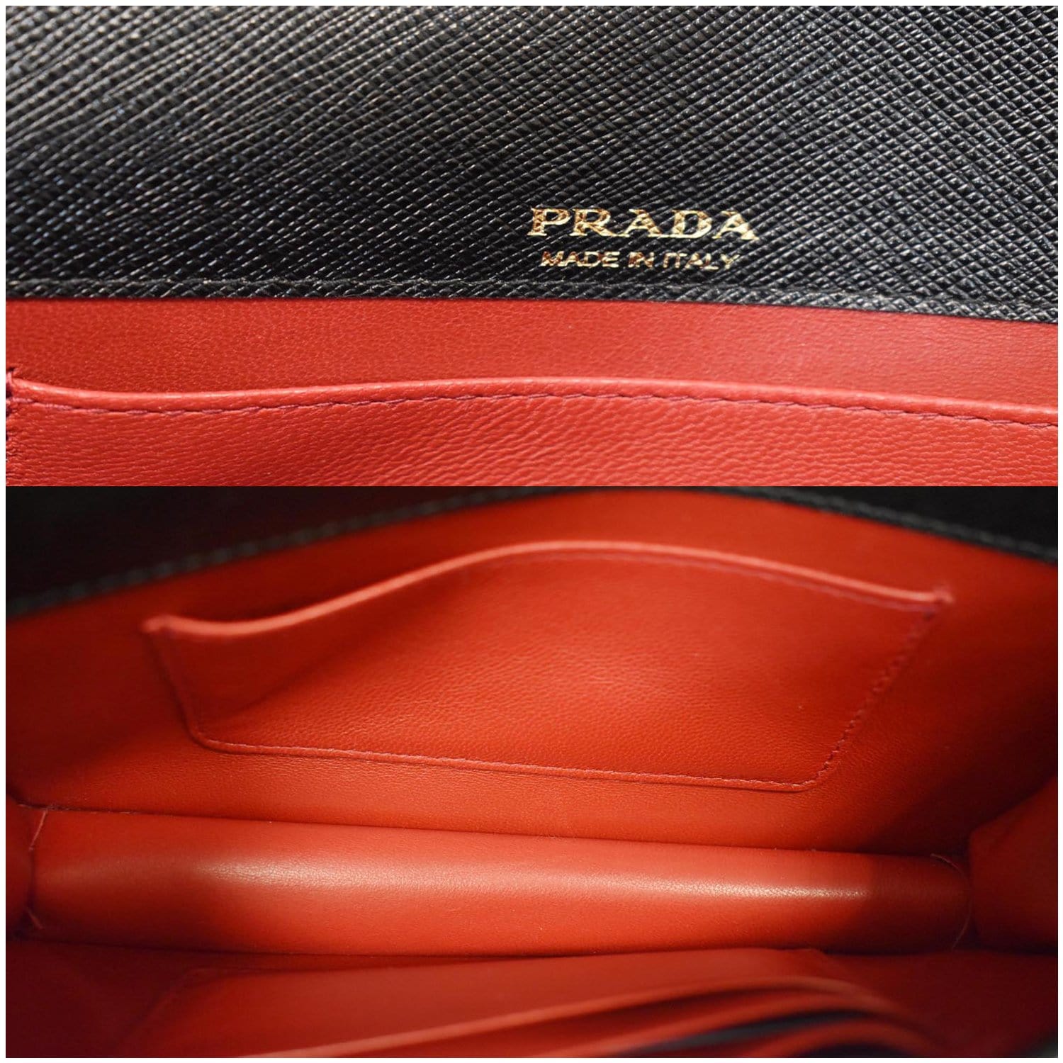 Prada red Pattina shoulder bag