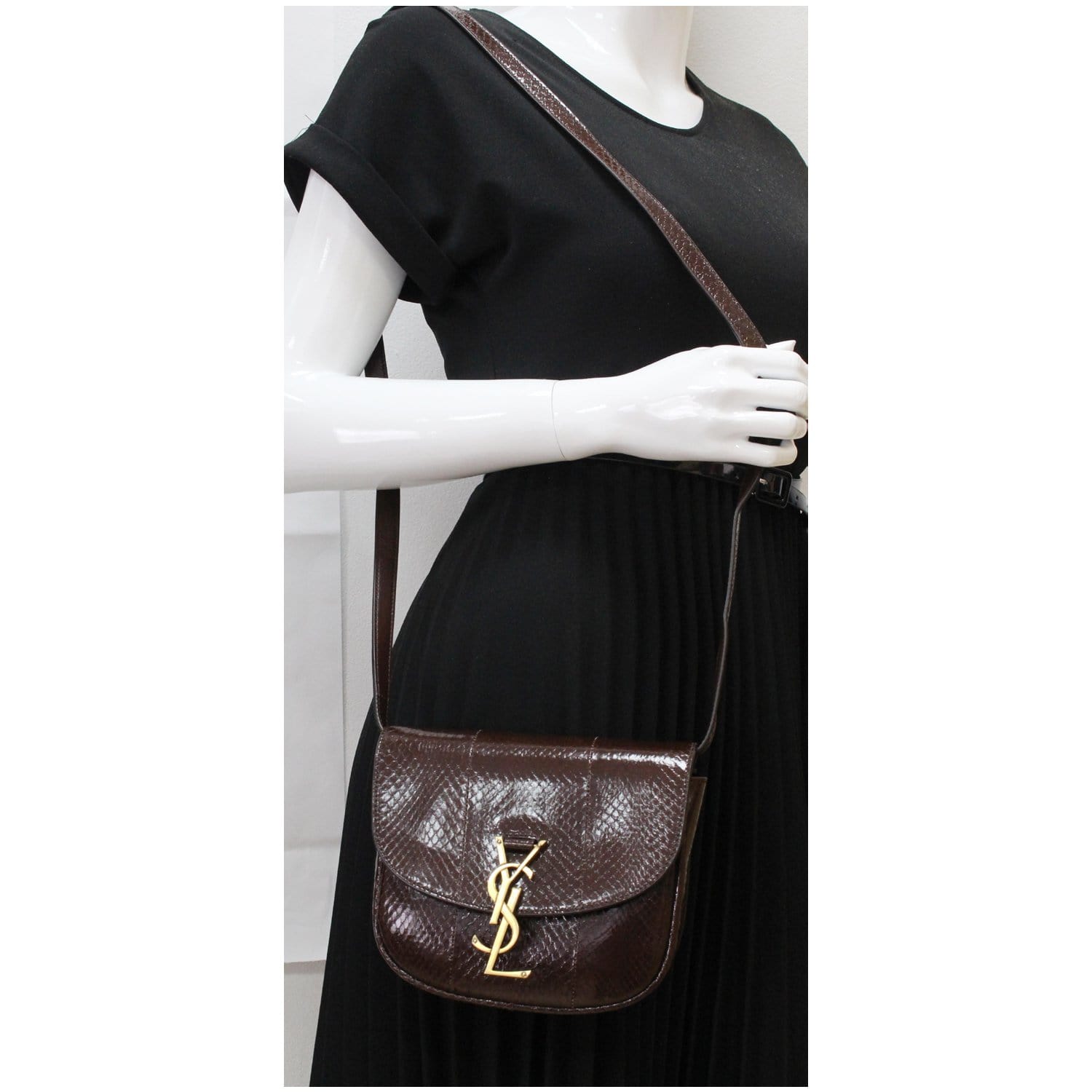Vintage Yves Saint Laurent Y Cut Out YSL Charm Excellent Shoulder Bag -  Nina Furfur Vintage Boutique