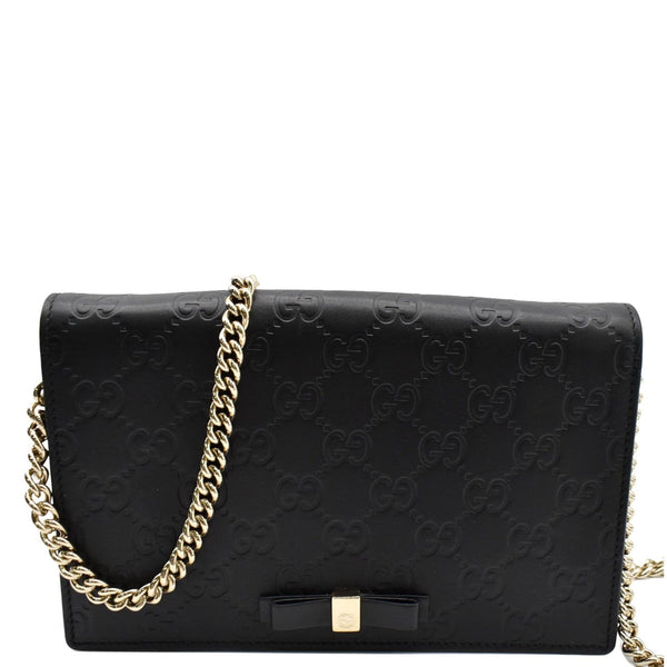 Gucci Bow Guccissima Leather Chain Wallet - Dallas Handbag