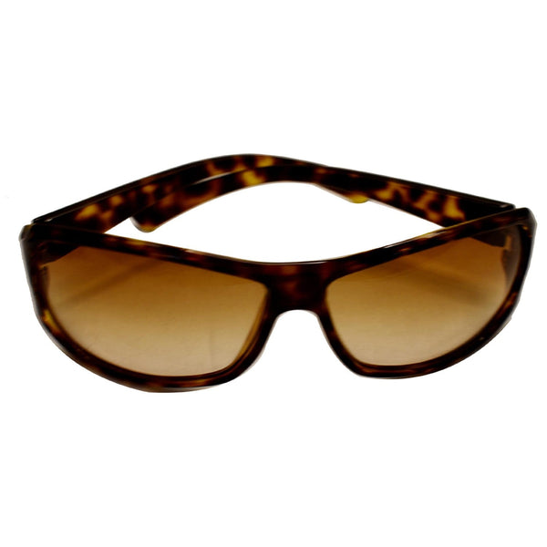 GUCCI Havana Frame Wrap Sunglasses Brown Lens