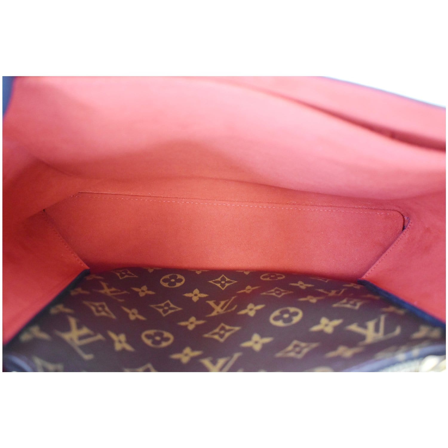 Flower tote cloth handbag Louis Vuitton Brown in Cloth - 32683703