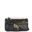 GUCCI GG Marmont Small Matelasse Leather Crossbody Bag Black 443497