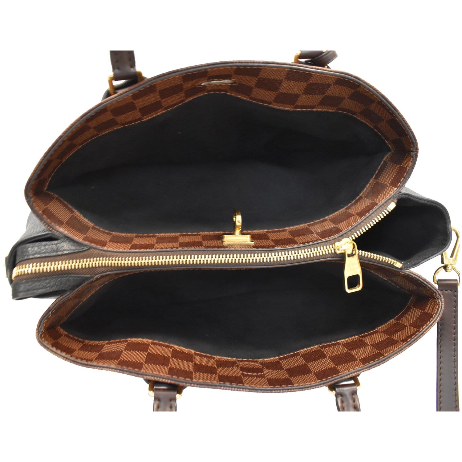 Louis Vuitton Damier Ebene & Purple Python Normandy Bag