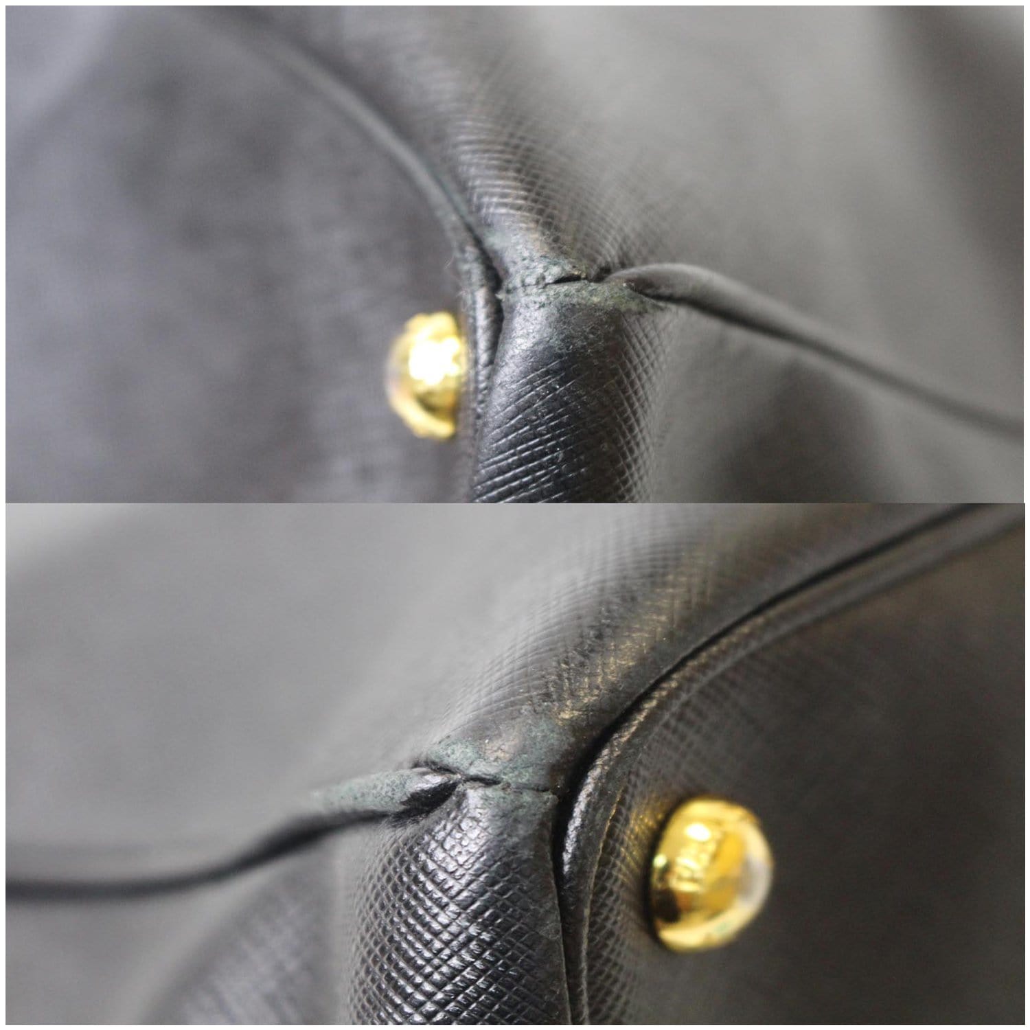 Prada Saffiano Galleria Tote Bag in grey calf leather leather ref