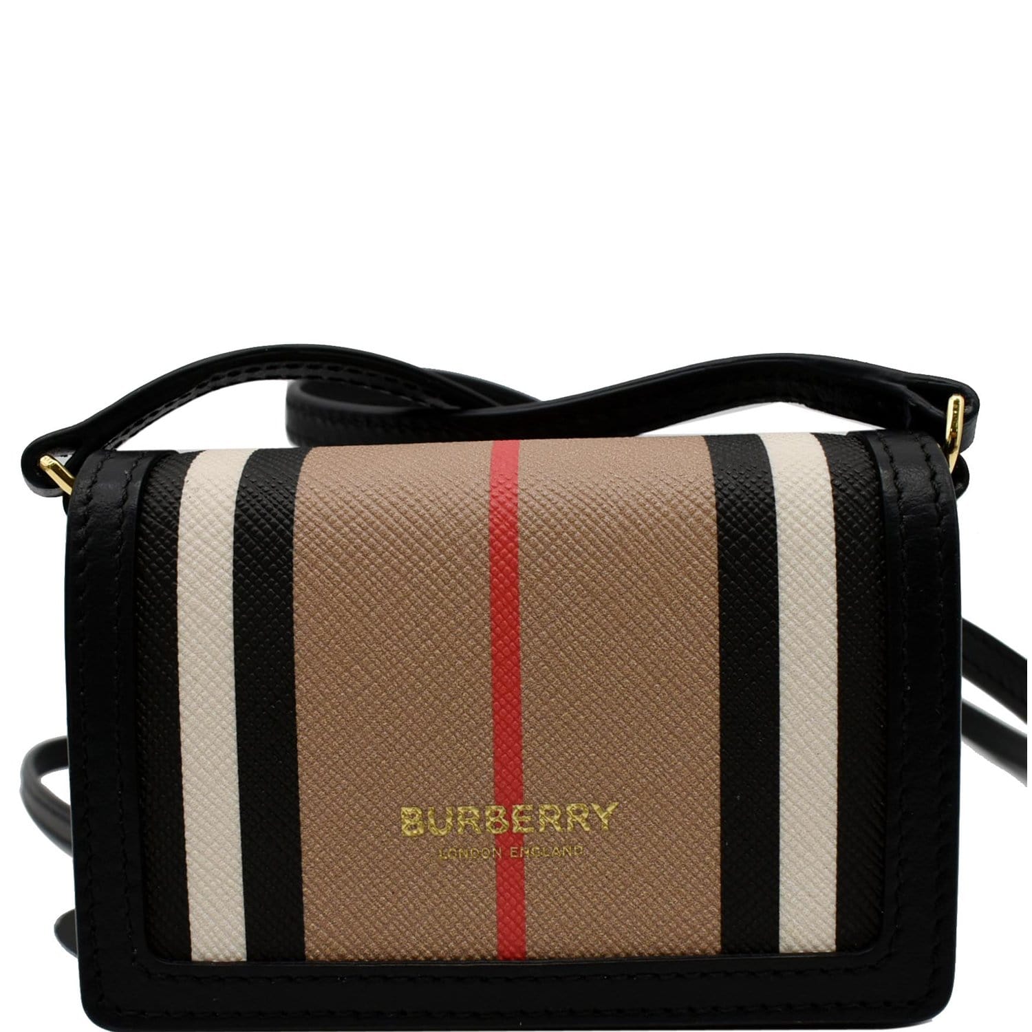 Burberry Beige E-Canvas Icon Stripe Lark Trifold Wallet – BlackSkinny