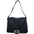 FENDI Baguette Denim Leather Shoulder Bag Blue