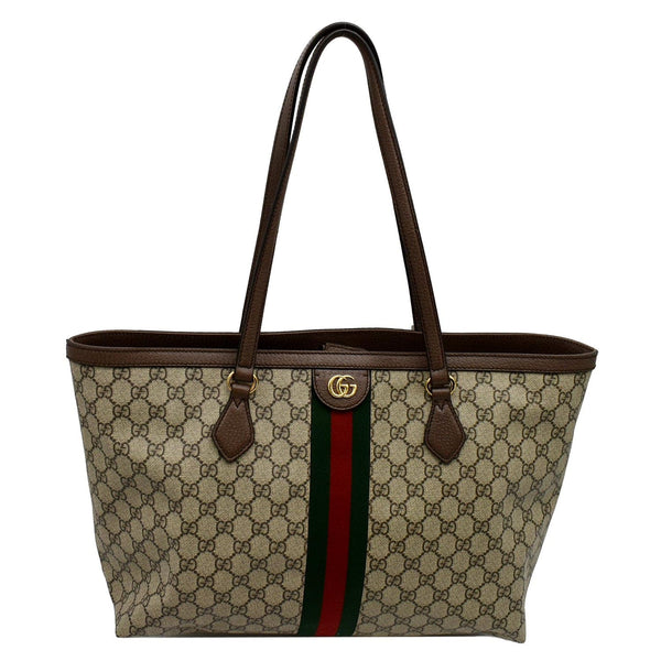 GUCCI Ophidia Medium GG Supreme Canvas Tote Bag Beige 631685