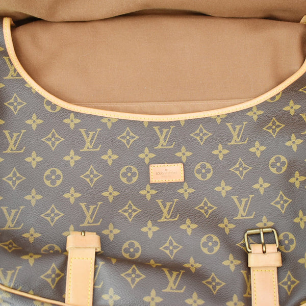 LOUIS VUITTON Saumur 43 XL Large Monogram Canvas Shoulder Bag Brown