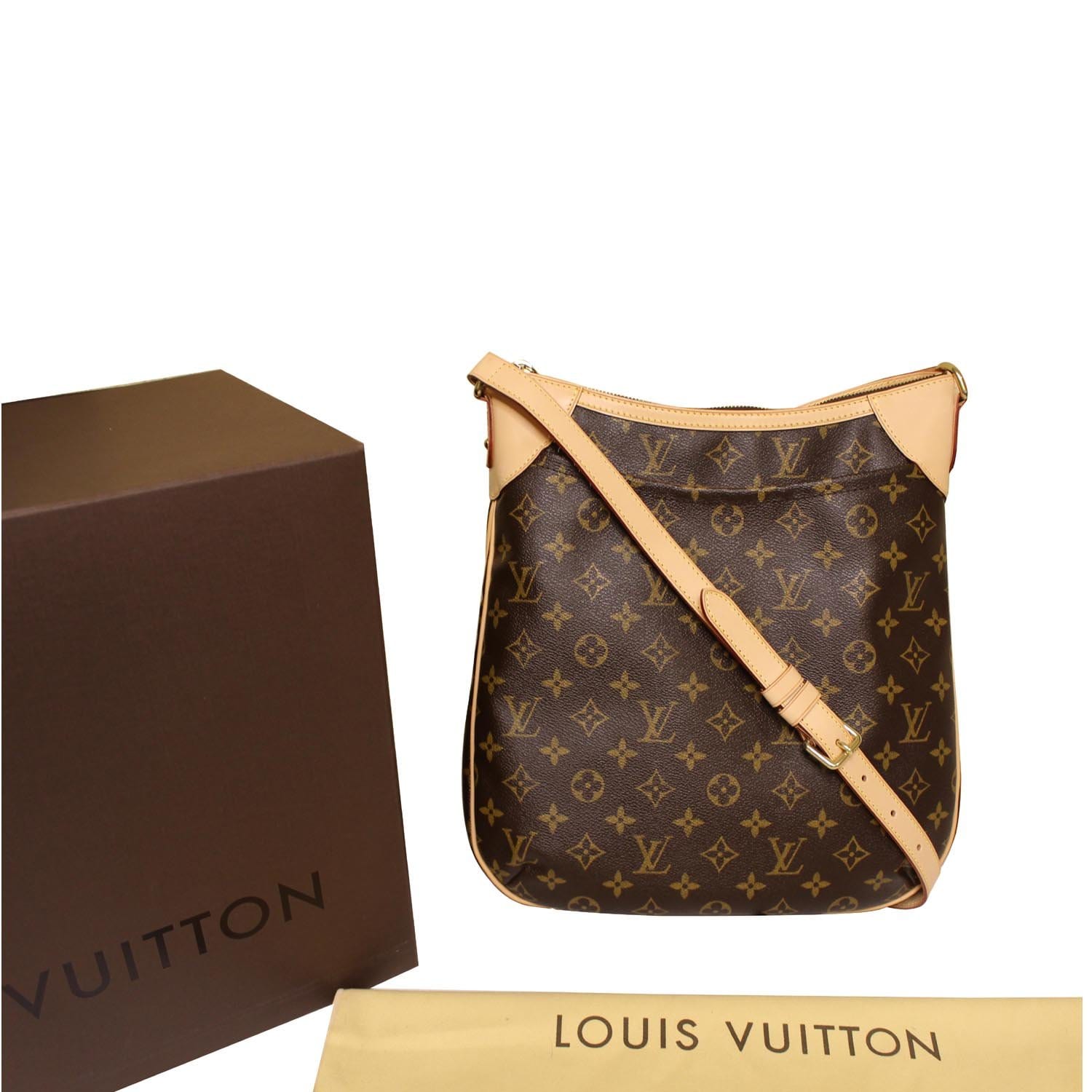 Louis Vuitton Odeon MM Monogram Canvas Brown Leather ref.499608