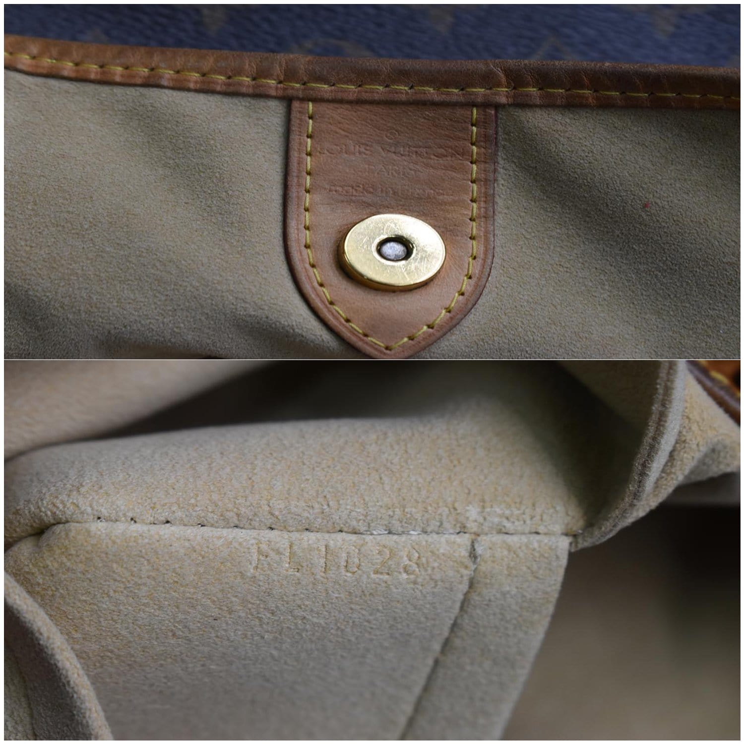 Galliera cloth handbag Louis Vuitton Brown in Cloth - 14813000