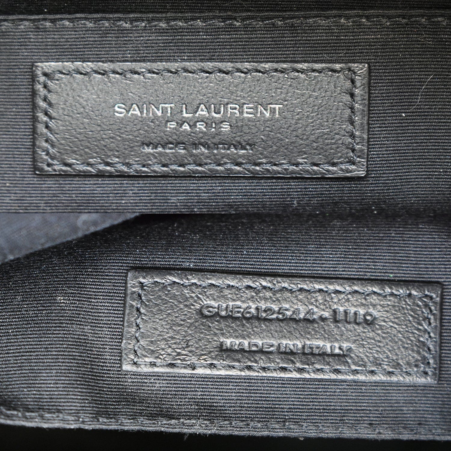 Saint Laurent Paris Black Chevron Leather Classic Monogram