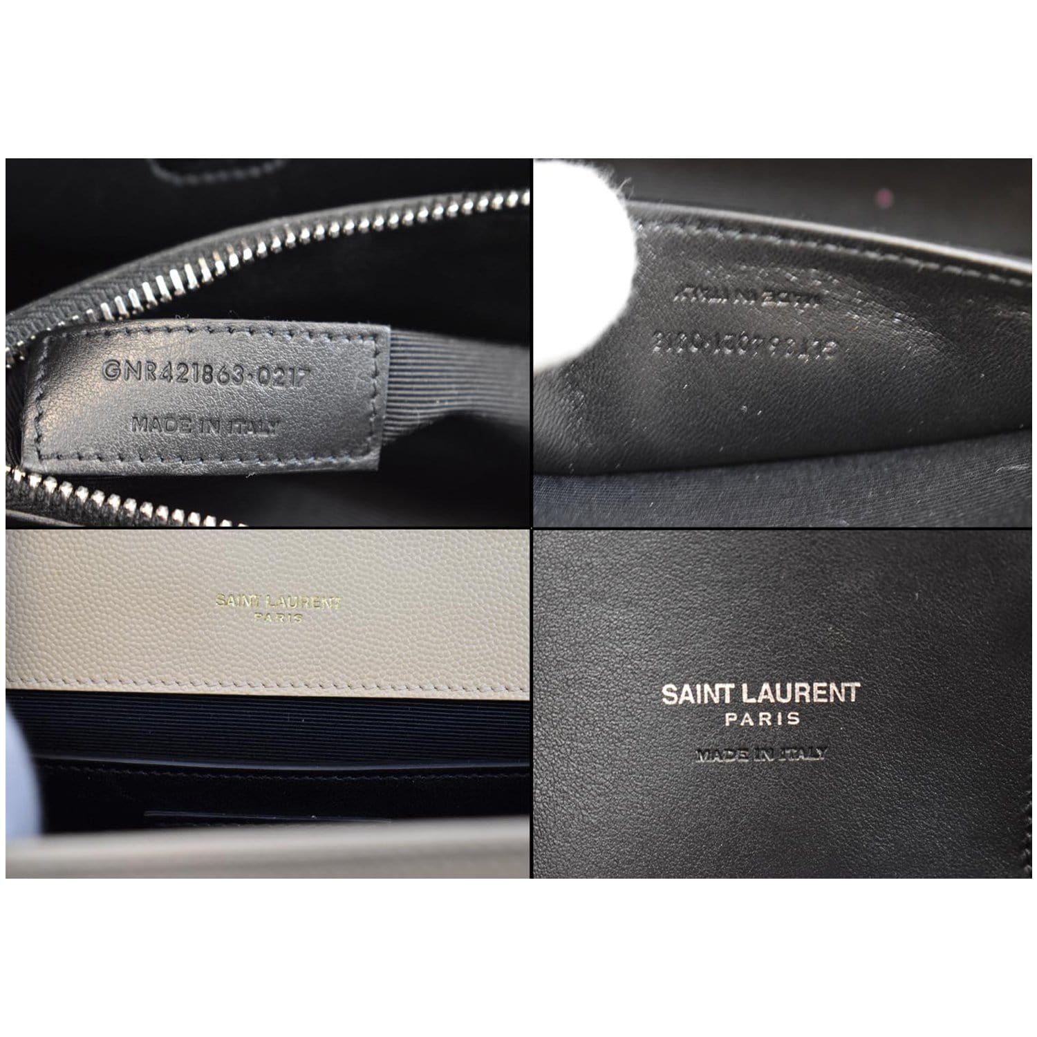 Saint Laurent Paris Black Croc Embossed Leather Classic Baby Monogram Chain Bag  Saint Laurent Paris