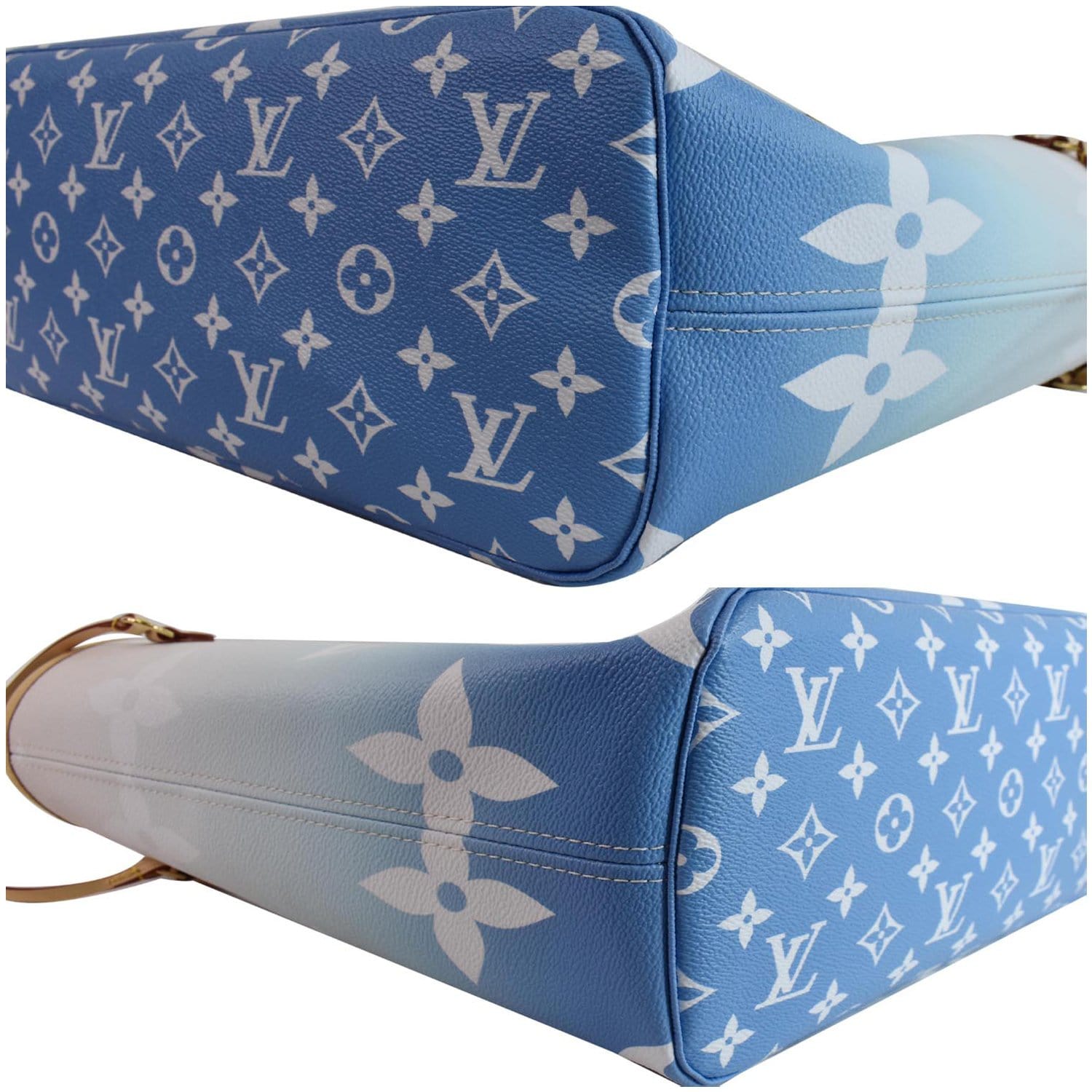 NWT AUTHENTIC Louis Vuitton Summer 2021 By The Pool Neverfull MM Blue W/  Pouch