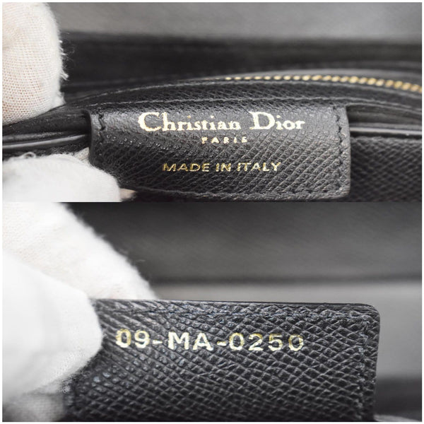 CHRISTIAN DIOR Saddle Leather Shoulder Bag Black