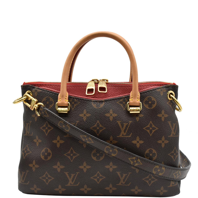 LOUIS VUITTON red and brown Monogram Canvas PALLAS BB Crossbody Bag at  1stDibs