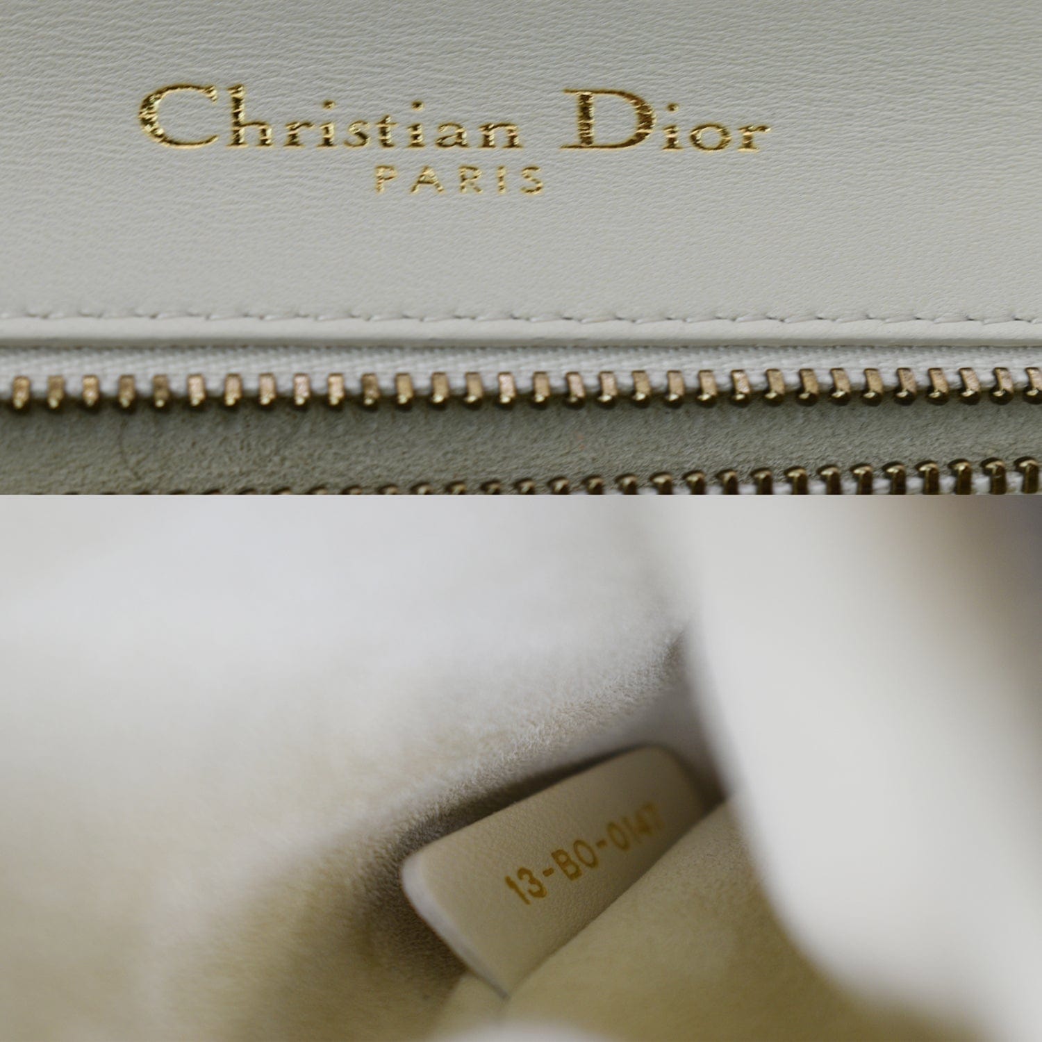 CHRISTIAN DIOR Lambskin Crystal Studded Small Diorama Flap Bag Off White  1104986