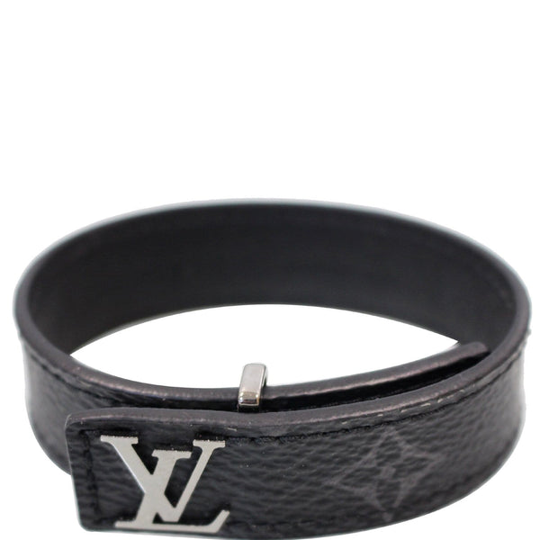 LOUIS VUITTON LV Slim Monogram Eclipse Canvas Bracelet Black