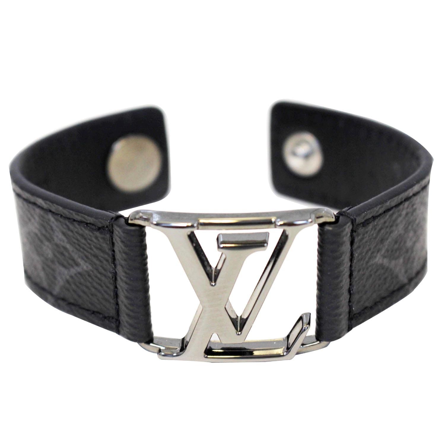 LV Padlock Bracelet Monogram Eclipse Canvas - Men - Fashion Jewelry